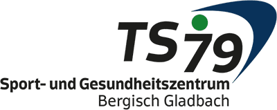 Logo des Sport- und Gesundheitszentrums TS 79 in Belgisch-Genk, bestehend aus Schriftzug und stilisierter Grafik.